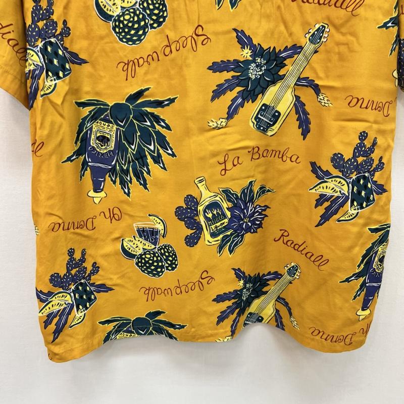 ラディアル RADIALL シャツ、ブラウス 半袖 レーヨン アロハシャツ 開襟 L 黄 / イエロー / yellow メンズ USED 古着 中古 50159463