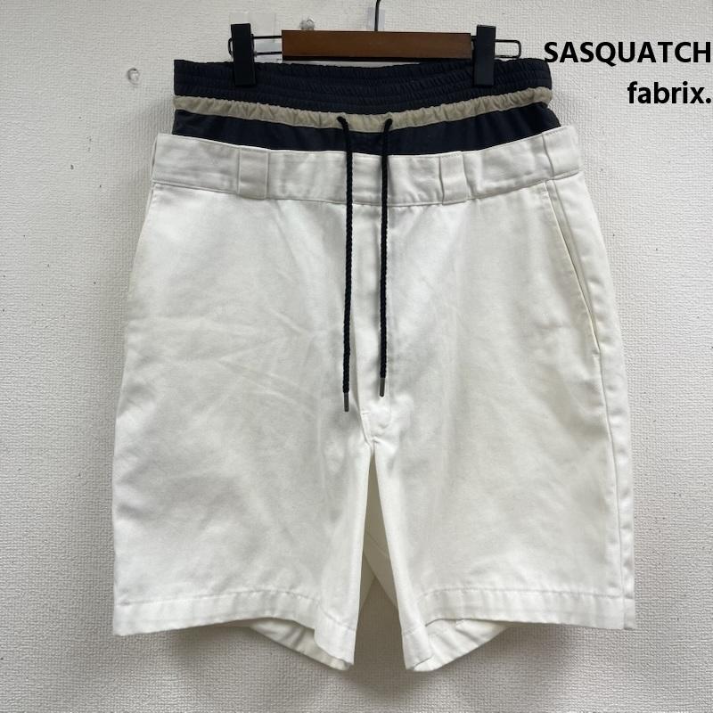 サスクワァッチファブリックス SASQUATCHfabrix. パンツ ショートパンツ Dickies コラボ 14ss レイヤード ハーフ パンツ 14ss-pa5-001 L 白 / ホワイト / white メンズ USED 古着 中古 50159478