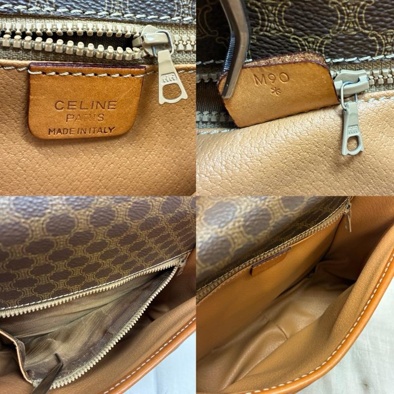 セリーヌ CELINE ショルダーバッグ ショルダーバッグ オールド マカダム PVC キャンバス レザー 斜め掛け クロスボディ ショルダーバッグ ゴールド金具 - レディース USED 古着 中古 50159481