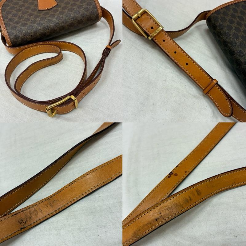 セリーヌ CELINE ショルダーバッグ ショルダーバッグ オールド マカダム PVC キャンバス レザー 斜め掛け クロスボディ ショルダーバッグ ゴールド金具 - レディース USED 古着 中古 50159481