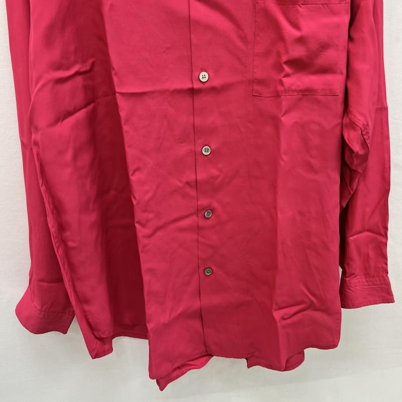 ヨウジヤマモトプールオム Yohji Yamamoto POUR HOMME シャツ、ブラウス 長袖 90s レーヨン 開襟シャツ アーカイブ ヴィンテージ M 桃 / ピンク / pink メンズ USED 古着 中古 50159483
