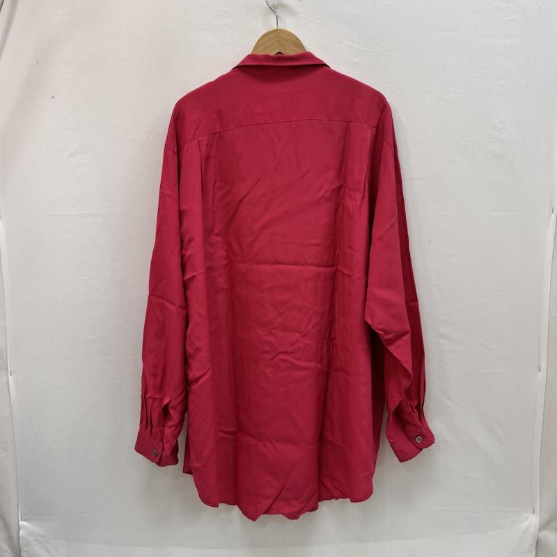 ヨウジヤマモトプールオム Yohji Yamamoto POUR HOMME シャツ、ブラウス 長袖 90s レーヨン 開襟シャツ アーカイブ ヴィンテージ M 桃 / ピンク / pink メンズ USED 古着 中古 50159483