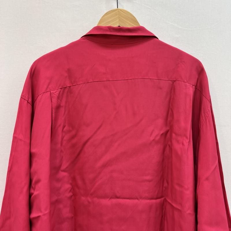 ヨウジヤマモトプールオム Yohji Yamamoto POUR HOMME シャツ、ブラウス 長袖 90s レーヨン 開襟シャツ アーカイブ ヴィンテージ M 桃 / ピンク / pink メンズ USED 古着 中古 50159483