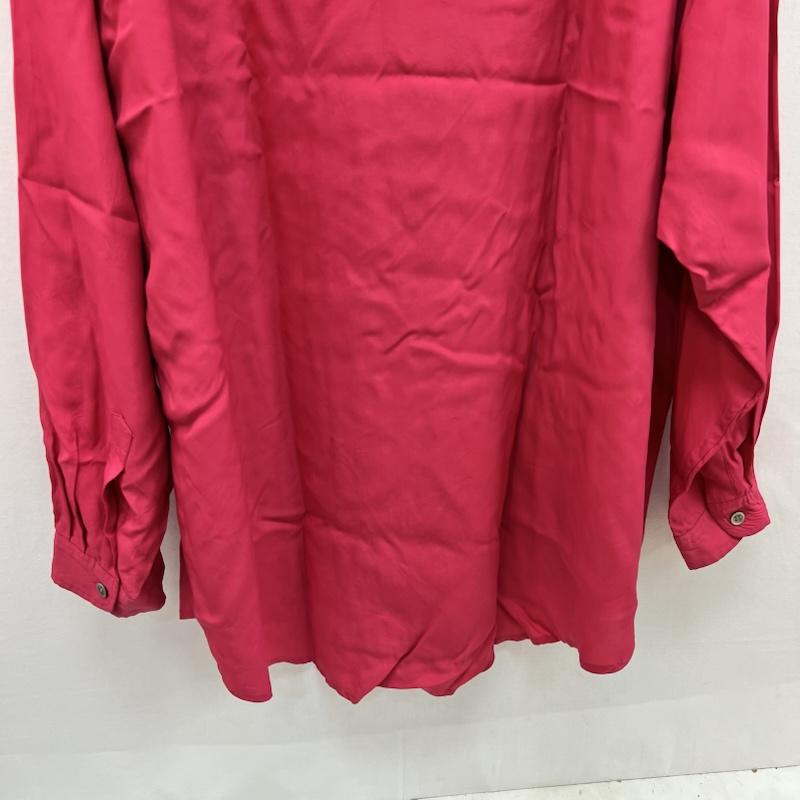ヨウジヤマモトプールオム Yohji Yamamoto POUR HOMME シャツ、ブラウス 長袖 90s レーヨン 開襟シャツ アーカイブ ヴィンテージ M 桃 / ピンク / pink メンズ USED 古着 中古 50159483