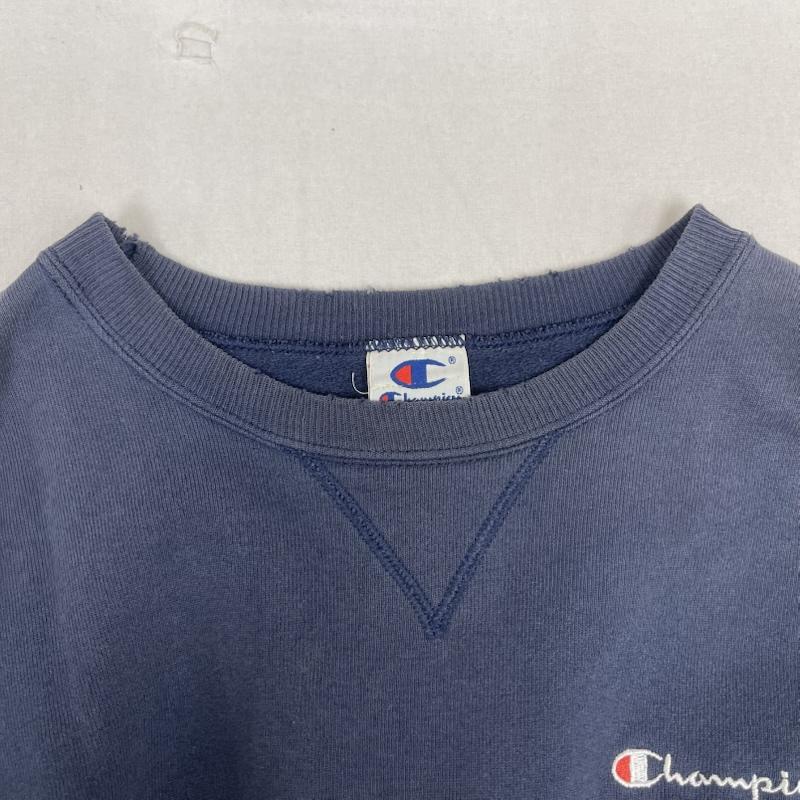 チャンピオン Champion トレーナー 長袖 90s トリコタグ ヴィンテージ 刺繍 ロゴ スウェット トレーナー L 紺 / ネイビー / navy メンズ USED 古着 中古 50159490