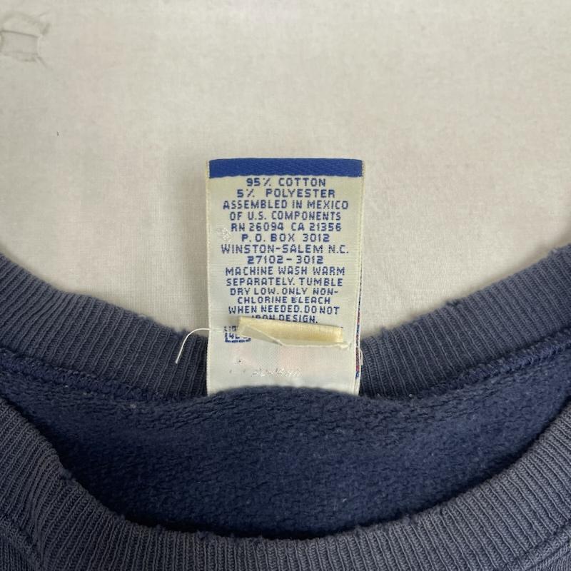 チャンピオン Champion トレーナー 長袖 90s トリコタグ ヴィンテージ 刺繍 ロゴ スウェット トレーナー L 紺 / ネイビー / navy メンズ USED 古着 中古 50159490