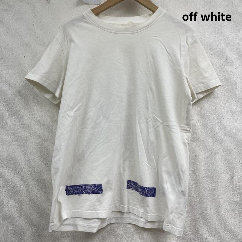 オフホワイト off white Tシャツ 半袖 Caravaggio Pen Tee グラフィック スケッチ ロゴ Tシャツ XS 青 / ブルー / blue メンズ USED 古着 中古 50159494