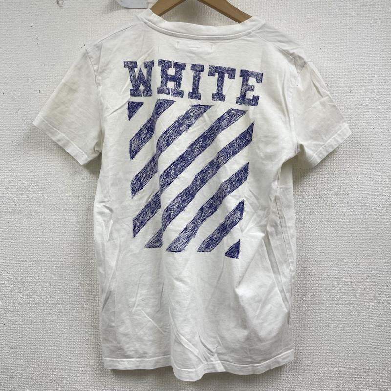 オフホワイト off white Tシャツ 半袖 Caravaggio Pen Tee グラフィック スケッチ ロゴ Tシャツ XS 青 / ブルー / blue メンズ USED 古着 中古 50159494