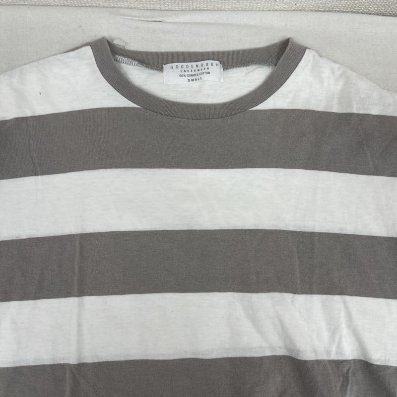 グッドイナフ GOODENOUGH Tシャツ 半袖 90S 00s UNDERWEAR ライン ボーダー クルーネック Tシャツ S ベージュ / ベージュ / beige メンズ USED 古着 中古 50159499