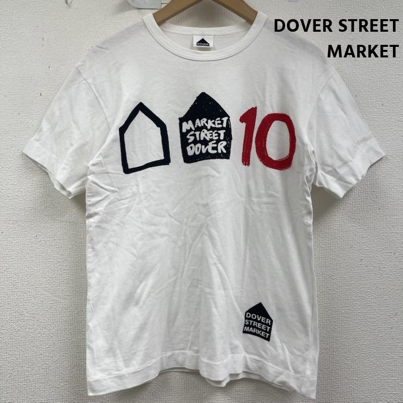 ドーバーストリートマーケット DOVER STREET MARKET Tシャツ 半袖 日本製 10周年 アニバーサリー 限定 ロゴ デザイン Tシャツ M 白 / ホワイト / white メンズ USED 古着 中古 50159508