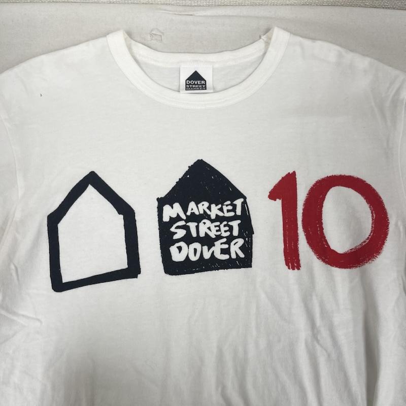 ドーバーストリートマーケット DOVER STREET MARKET Tシャツ 半袖 日本製 10周年 アニバーサリー 限定 ロゴ デザイン Tシャツ M 白 / ホワイト / white メンズ USED 古着 中古 50159508