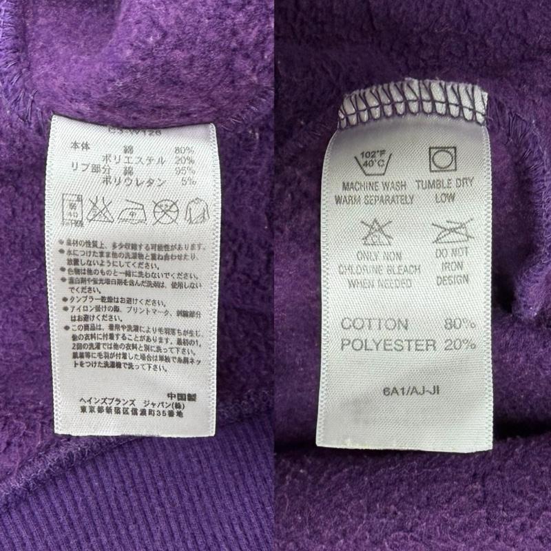 チャンピオン Champion パーカー 長袖 スウェット プルオーバー フーディー パーカー ロゴ 刺繍 USA製 L ワンポイント X ロゴ、文字 X 刺繍 紫 / パープル / purple メンズ USED 古着 中古 50159510
