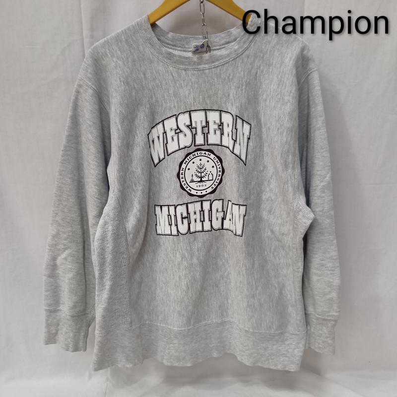 チャンピオン Champion トレーナー 長袖 80s リバースウィーブトリコタグ前期 カレッジロゴ スウェット グレー XL XL プリント X ロゴ、文字 灰 / グレー / gray メンズ USED 古着 中古 50159521