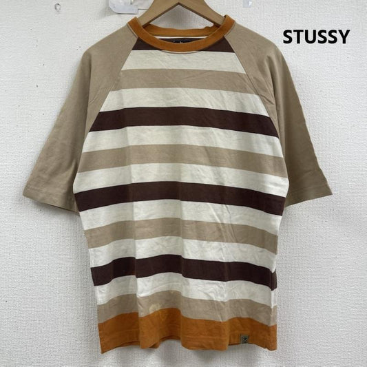 ステューシー STUSSY Tシャツ 半袖 90s 00s ラグラン マルチカラー ボーダー Tシャツ S 茶 / ブラウン / brown メンズ USED 古着 中古 50159525