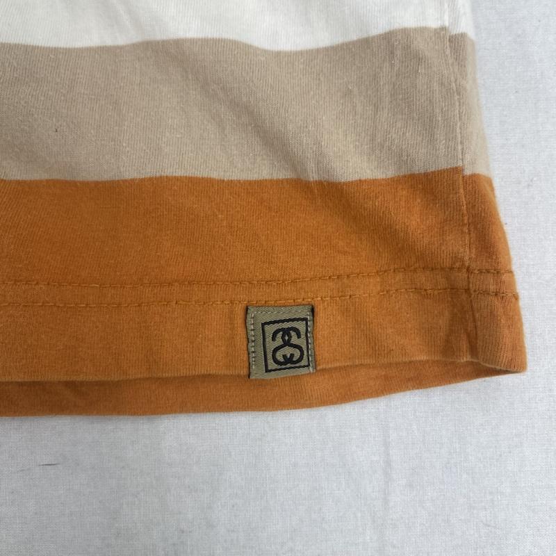 ステューシー STUSSY Tシャツ 半袖 90s 00s ラグラン マルチカラー ボーダー Tシャツ S 茶 / ブラウン / brown メンズ USED 古着 中古 50159525