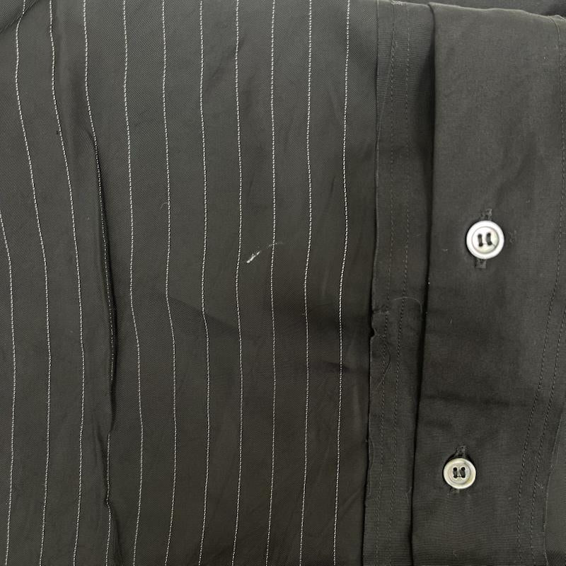 ブラックコムデギャルソン BLACK COMME des GARCONS シャツ、ブラウス 長袖 ストライプ柄 ロング シルエットドレス シャツ AD2021 M 黒 / ブラック / black メンズ USED 古着 中古 50159526