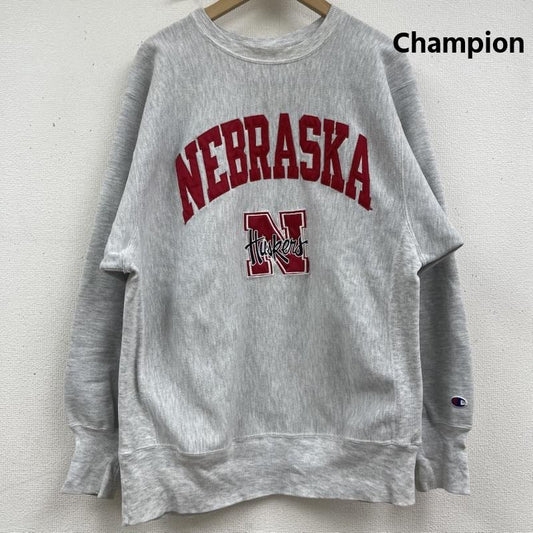 チャンピオン Champion トレーナー 長袖 90s メキシコ製 REVERSE WEAVE NEBRASKA スウェット XL 灰 / グレー / gray メンズ USED 古着 中古 50159527