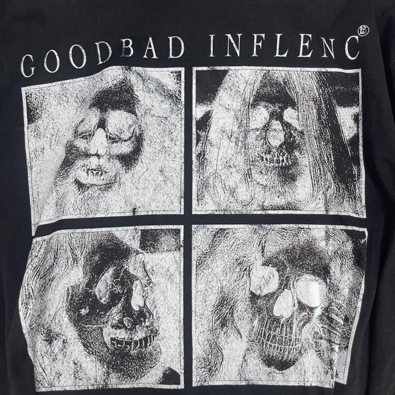 古着 USED Tシャツ 長袖 A GOOD BAD INFLUENCEZEPP SKULL FACE ロングスリーブ Tシャツ XL 黒 / ブラック / black メンズ USED 古着 中古 50159528