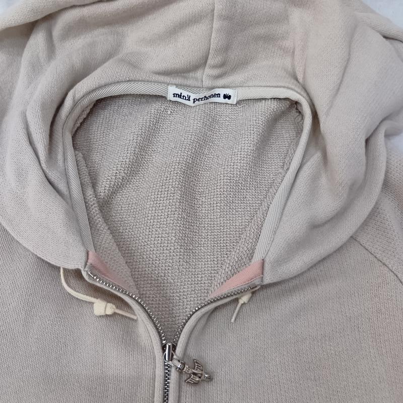 ミナペルホネン mina perhonen パーカー 長袖 フルジップパーカー beige 36 無地 ベージュ / ベージュ / beige レディース USED 古着 中古 50159531
