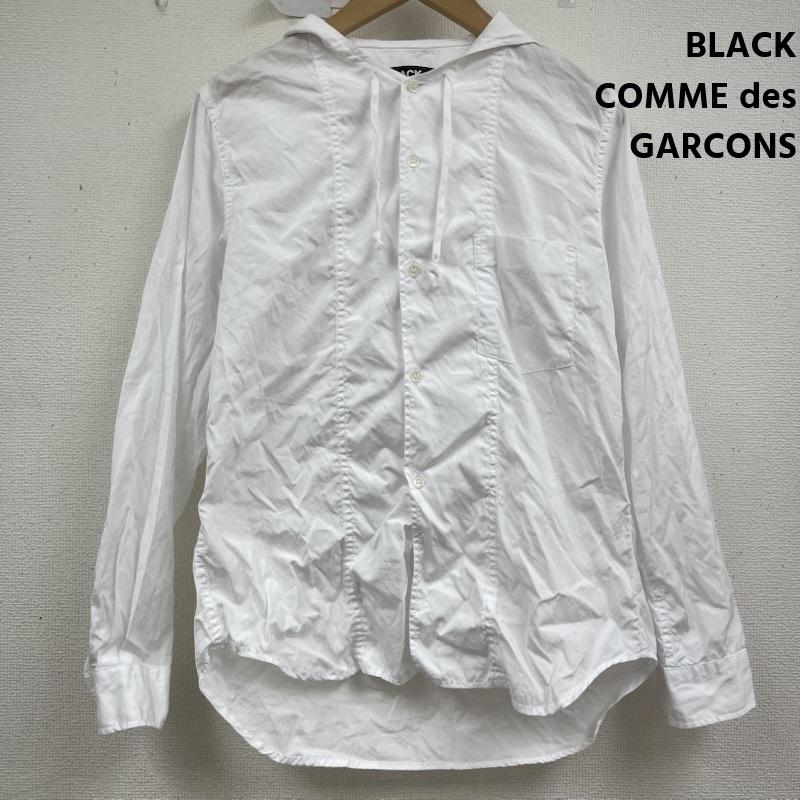 ブラックコムデギャルソン BLACK COMME des GARCONS シャツ、ブラウス 長袖 AD2021 フード付き ロング スリーブ シャツ 1h-b015 M 白 / ホワイト / white メンズ USED 古着 中古 50159538