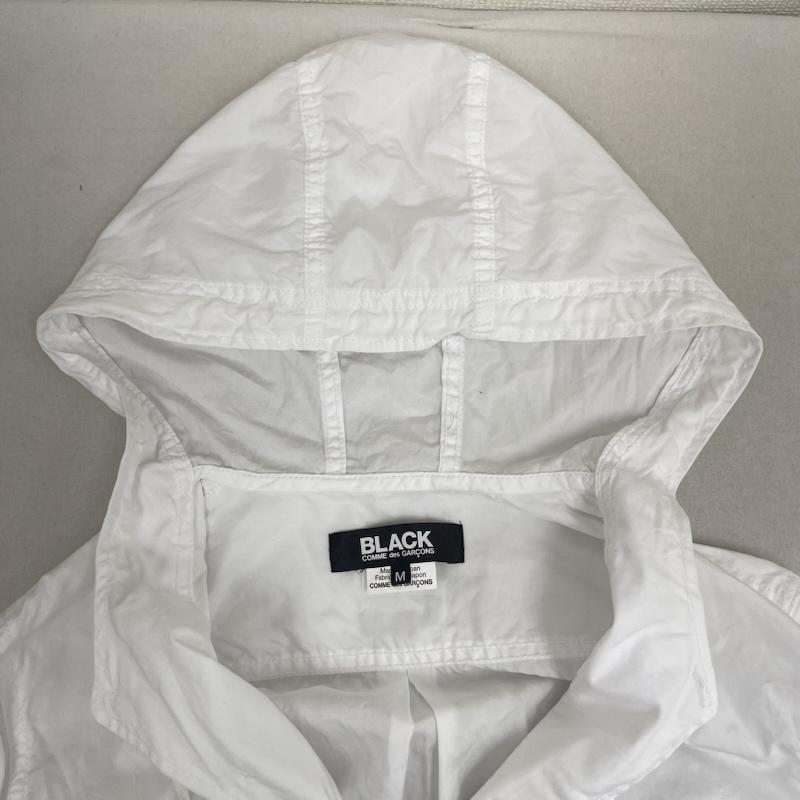 ブラックコムデギャルソン BLACK COMME des GARCONS シャツ、ブラウス 長袖 AD2021 フード付き ロング スリーブ シャツ 1h-b015 M 白 / ホワイト / white メンズ USED 古着 中古 50159538