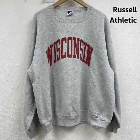 ラッセルアスレティック Russell Athletic トレーナー 長袖 USA製 University of Wisconsin カレッジ ロゴ プリント スウェット XL 灰 / グレー / gray メンズ USED 古着 中古 50159556