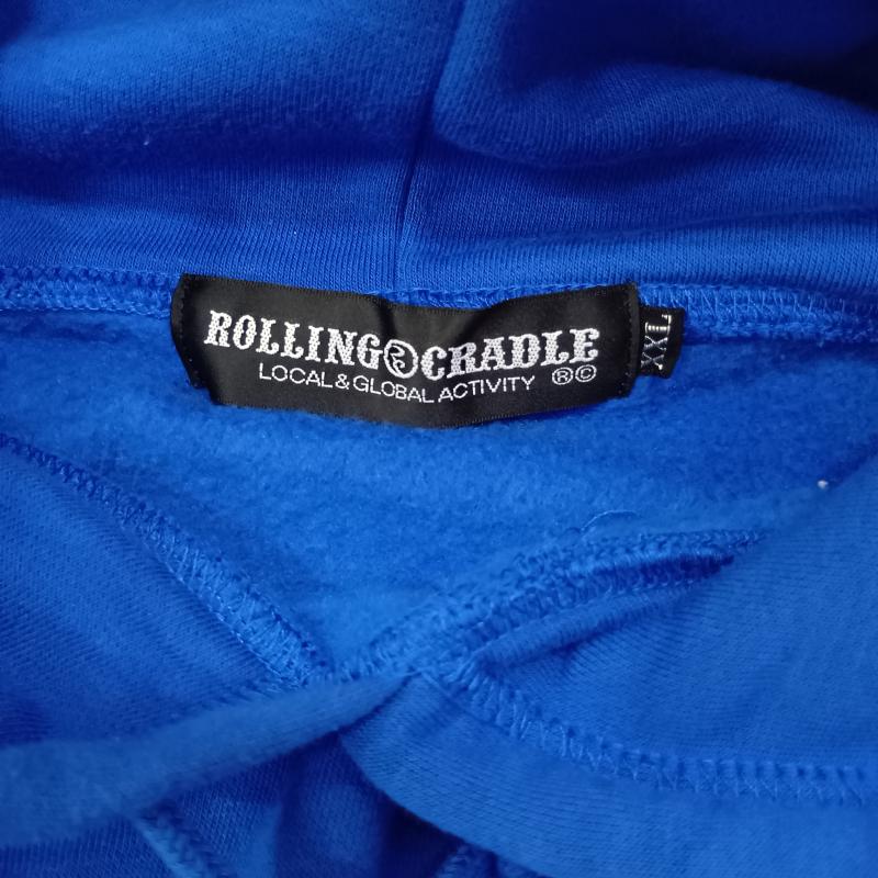ローリングクレイドル ROLLING CRADLE パーカー 長袖 O.A.T.×ロリクレ 20TH ANNIVERSARY スライムプルオーバーフーディー blue XL XL プリント X キャラクター X ロゴ、文字 青 / ブルー / blue メンズ USED 古着 中古 50159563