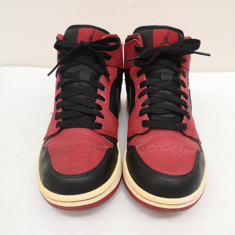 ナイキ NIKE スニーカー スニーカー AIR JORDAN 1 MID Bred エアジョーダン ミッド 554724-005 26.0cm 黒 / ブラック / black X 赤 / レッド / red メンズ USED 古着 中古 50159567