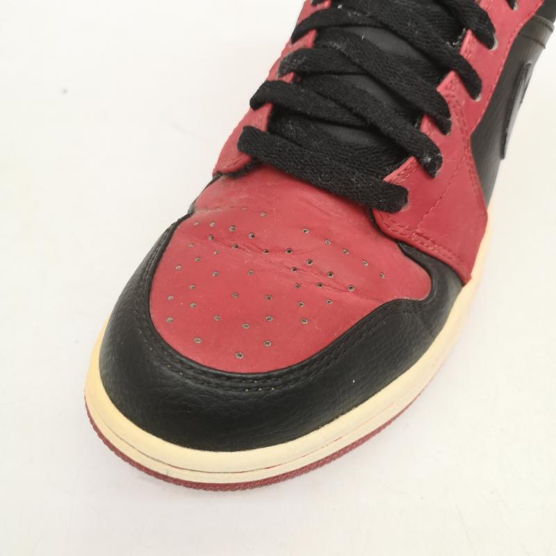 ナイキ NIKE スニーカー スニーカー AIR JORDAN 1 MID Bred エアジョーダン ミッド 554724-005 26.0cm 黒 / ブラック / black X 赤 / レッド / red メンズ USED 古着 中古 50159567