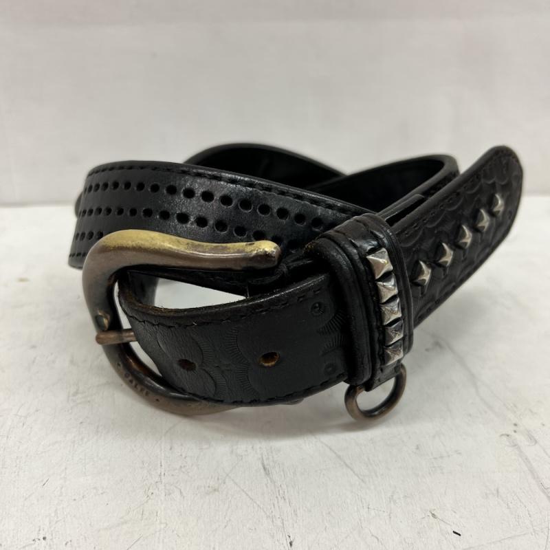 キャリー CALEE ベルト・バックル ベルト スタッズ レザー ベルト ロゴ - 黒 / ブラック / black メンズ USED 古着 中古 50159574