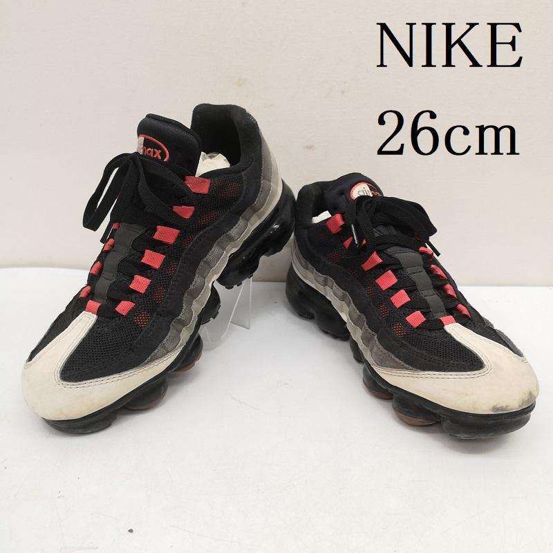 ナイキ NIKE スニーカー スニーカー AIR VAPORMAX 95 ヴェイパーマックス AJ7292-101 26.0cm 黒 / ブラック / black X 灰 / グレー / gray メンズ USED 古着 中古 50159575