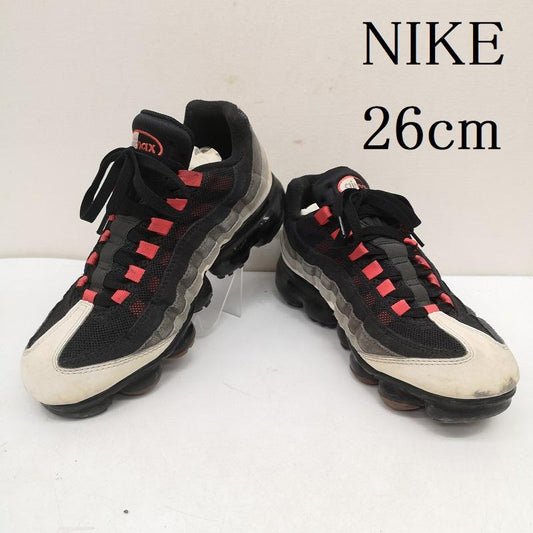 ナイキ NIKE スニーカー スニーカー AIR VAPORMAX 95 ヴェイパーマックス AJ7292-101 26.0cm 黒 / ブラック / black X 灰 / グレー / gray メンズ USED 古着 中古 50159575