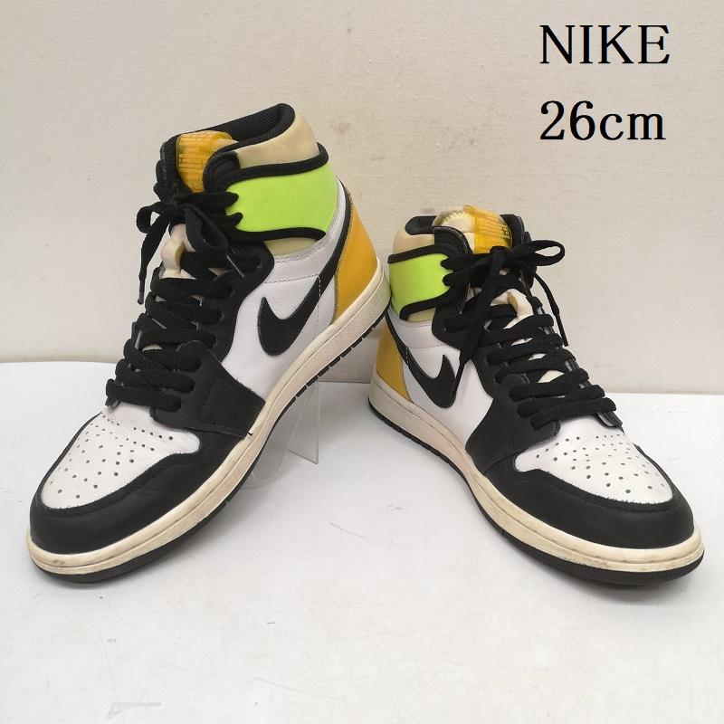 ナイキ NIKE スニーカー スニーカー AIR JORDAN 1 RETRO HIGH OG VOLT GOLD 555088-118 26.0cm メンズ USED 古着 中古 50159576