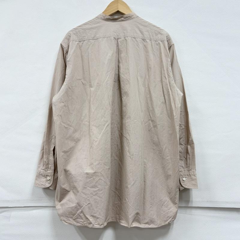 キャプテン サンシャイン Kaptain Sunshine シャツ、ブラウス 長袖 ストライプ バンドカラー シャツ KS9FSH06 38 ストライプ ベージュ / ベージュ / beige メンズ USED 古着 中古 50159584