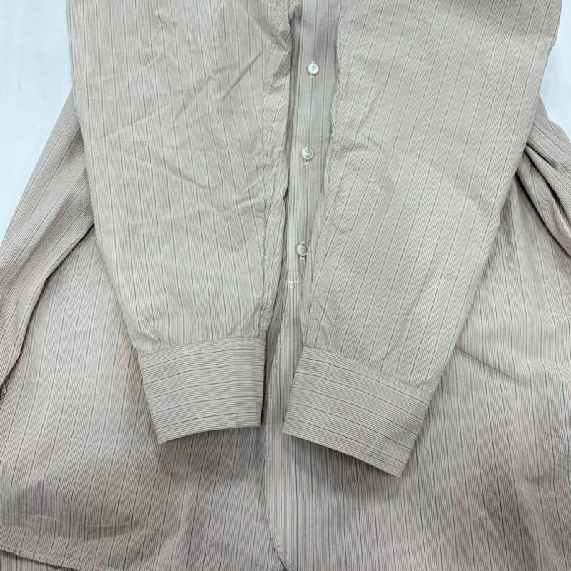 キャプテン サンシャイン Kaptain Sunshine シャツ、ブラウス 長袖 ストライプ バンドカラー シャツ KS9FSH06 38 ストライプ ベージュ / ベージュ / beige メンズ USED 古着 中古 50159584