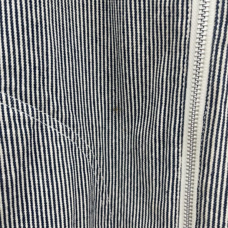 ステューシー STUSSY パーカー 長袖 ヒッコリー ストライプ柄 ロゴ刺繍 ジップアップ フーディ M 灰 / グレー / gray メンズ USED 古着 中古 50159587