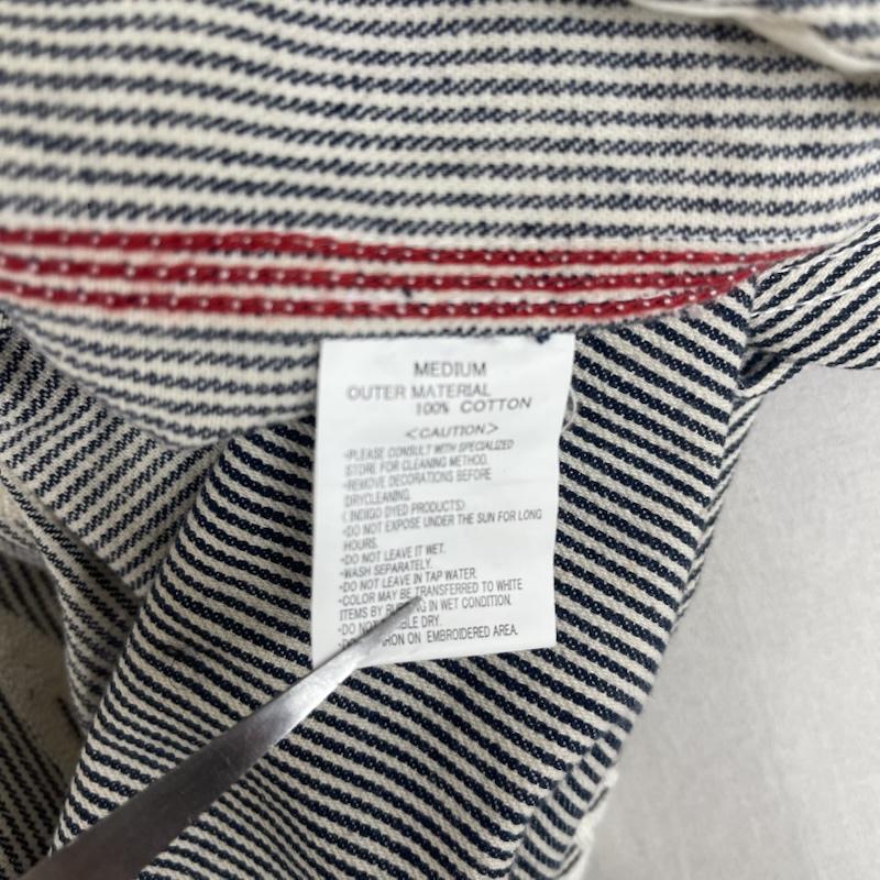 ステューシー STUSSY パーカー 長袖 ヒッコリー ストライプ柄 ロゴ刺繍 ジップアップ フーディ M 灰 / グレー / gray メンズ USED 古着 中古 50159587