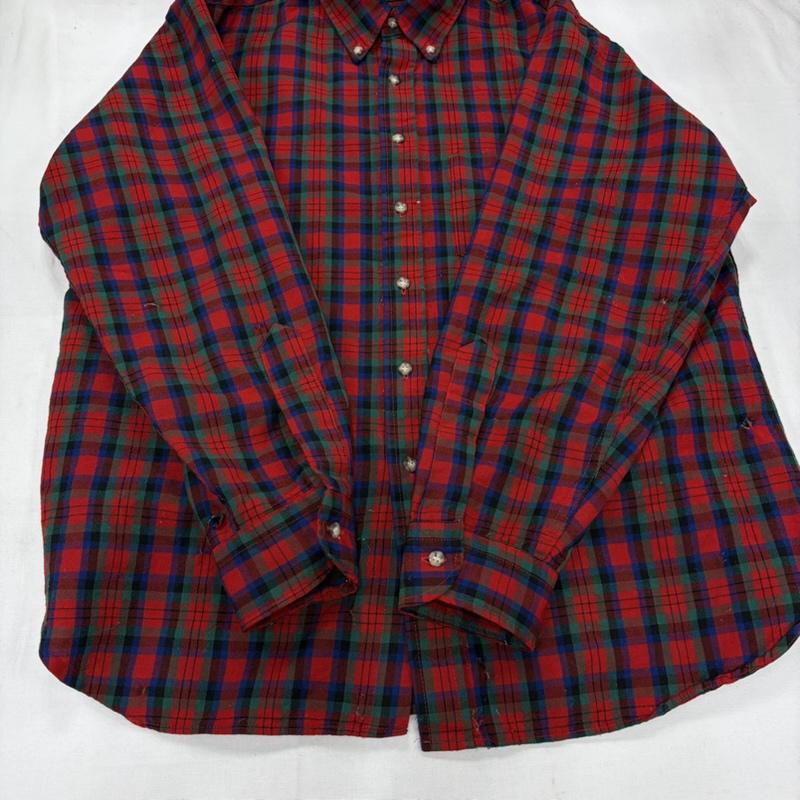 ペンドルトン PENDLETON シャツ、ブラウス 長袖 70s vintage ヴィンテージ USA製 ウール 長袖 チェック シャツ XL チェック 赤 / レッド / red X 青 / ブルー / blue X 緑 / グリーン / green メンズ USED 古着 中古 50159589