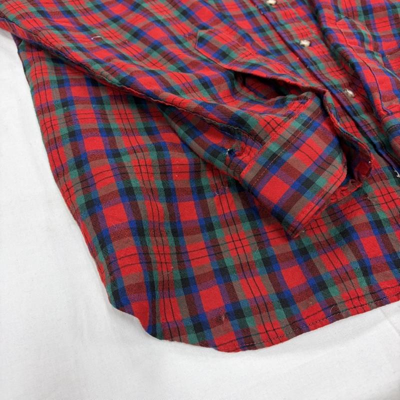 ペンドルトン PENDLETON シャツ、ブラウス 長袖 70s vintage ヴィンテージ USA製 ウール 長袖 チェック シャツ XL チェック 赤 / レッド / red X 青 / ブルー / blue X 緑 / グリーン / green メンズ USED 古着 中古 50159589