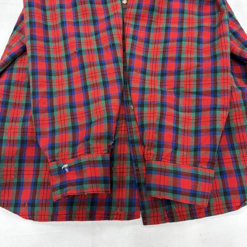 ペンドルトン PENDLETON シャツ、ブラウス 長袖 70s vintage ヴィンテージ USA製 ウール 長袖 チェック シャツ XL チェック 赤 / レッド / red X 青 / ブルー / blue X 緑 / グリーン / green メンズ USED 古着 中古 50159589