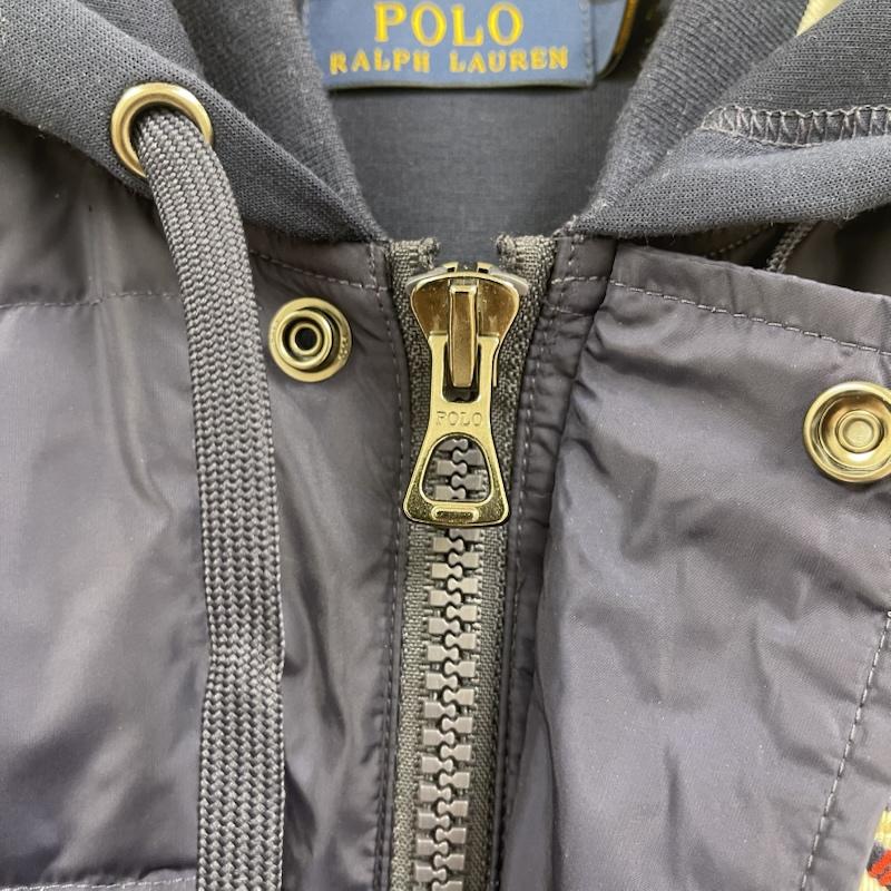 ポロラルフローレン POLO RALPH LAUREN ジャケット、上着 ダウンジャケット ハイブリッド ダウン 紋章 ワッペン ベースボール ジャケット 紺 / ネイビー / navy メンズ USED 古着 中古 50159590