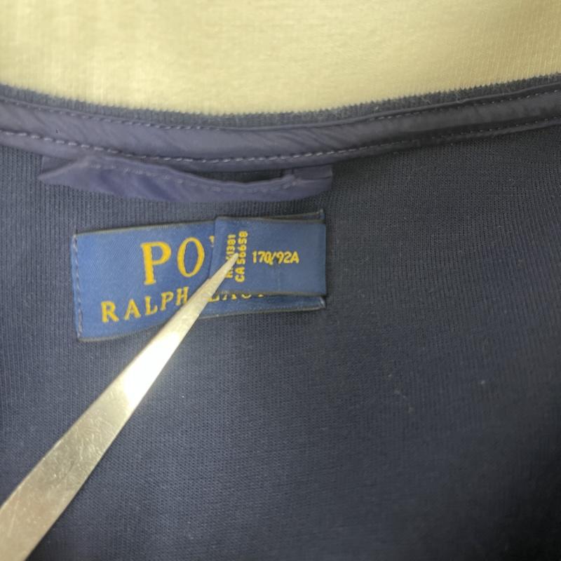 ポロラルフローレン POLO RALPH LAUREN ジャケット、上着 ダウンジャケット ハイブリッド ダウン 紋章 ワッペン ベースボール ジャケット 紺 / ネイビー / navy メンズ USED 古着 中古 50159590