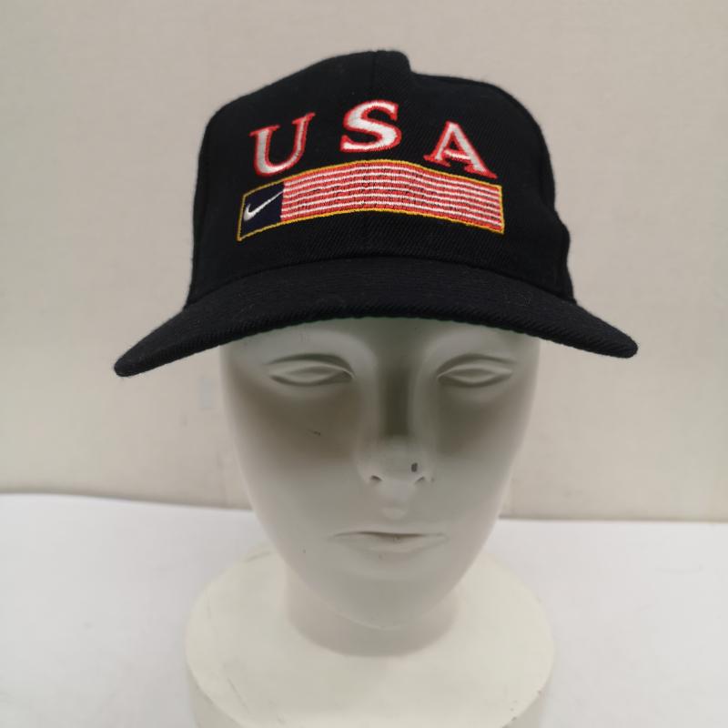 ナイキ NIKE 帽子 キャップ 90s USA アメリカ 国旗 星条旗 キャップ - 紺 / ネイビー / navy メンズ USED 古着 中古 50159592