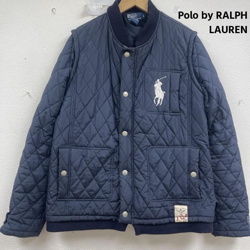 ポロバイラルフローレン Polo by RALPH LAUREN ジャケット、上着 ジャンパー、ブルゾン ビッグポニー 3 刺繍 ジップアップ キルティング ジャケット L 紺 / ネイビー / navy メンズ USED 古着 中古 50159595