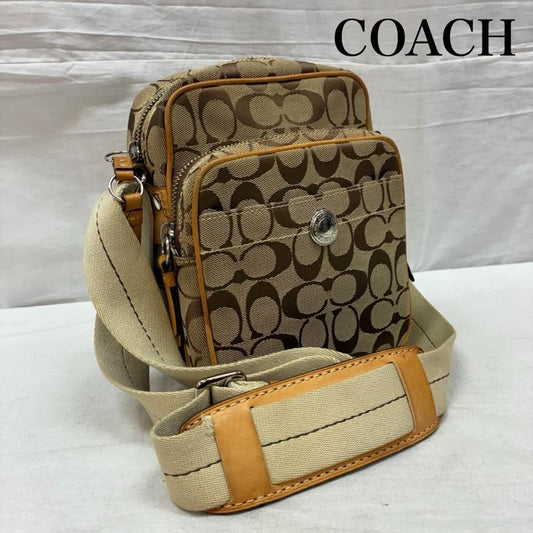 コーチ COACH ショルダーバッグ ショルダーバッグ 6451 シグネチャー 斜め掛け クロスボディ ショルダーバッグ - レディース USED 古着 中古 50159601