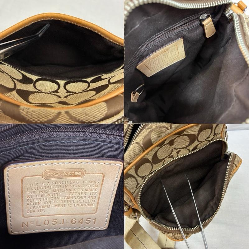 コーチ COACH ショルダーバッグ ショルダーバッグ 6451 シグネチャー 斜め掛け クロスボディ ショルダーバッグ - レディース USED 古着 中古 50159601