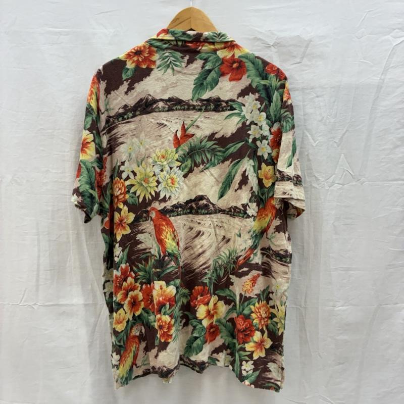 ポロバイラルフローレン Polo by RALPH LAUREN ポロシャツ 半袖 オウム ボタニカル 総柄 コットン ポロシャツ XL メンズ USED 古着 中古 50159620