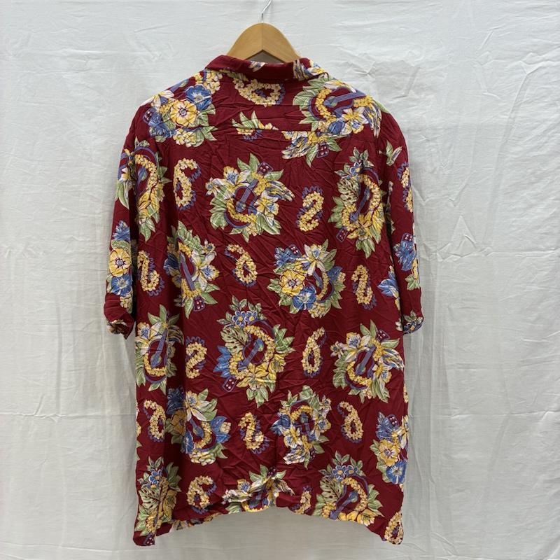 ポロバイラルフローレン Polo by RALPH LAUREN シャツ、ブラウス 半袖 ギター ハイビスカス ハワイアン レーヨン アロハ シャツ XL メンズ USED 古着 中古 50159626