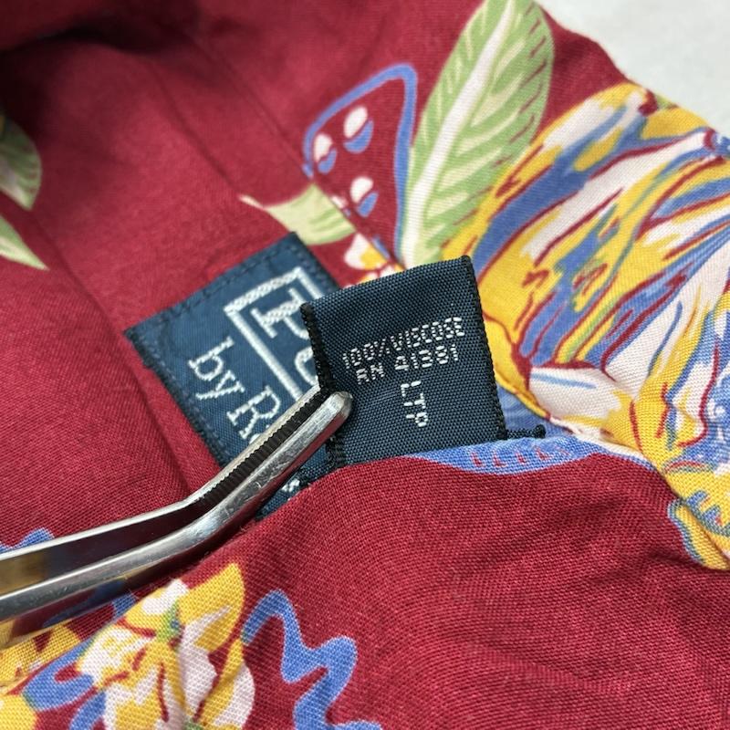ポロバイラルフローレン Polo by RALPH LAUREN シャツ、ブラウス 半袖 ギター ハイビスカス ハワイアン レーヨン アロハ シャツ XL メンズ USED 古着 中古 50159626