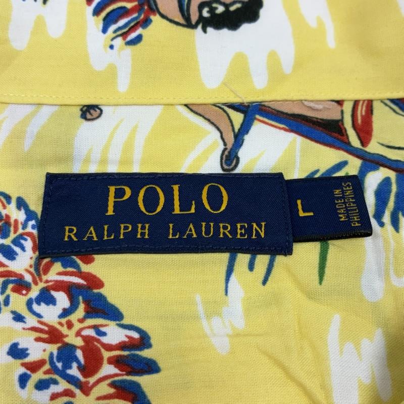 ポロラルフローレン POLO RALPH LAUREN シャツ、ブラウス 半袖 ヤシの木 フラダンス ハワイアン レーヨン アロハシャツ L メンズ USED 古着 中古 50159627